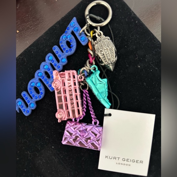 Iconic Kurt Geiger London Eagle Mix Key Ring Charm HTF NWT Stunning! Signed! - Picture 2 of 9
